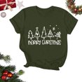thumbnail image 1 of Amzcrzy Hauts d'Été pour Femmes Hauts de Noël Imprimés Col Rond Manches Courtes T-Shirt Haut Manches Courtes Col Rond T-Shirts pour Femmes Hauts Manches Courtes pour Femme, 1 of 4