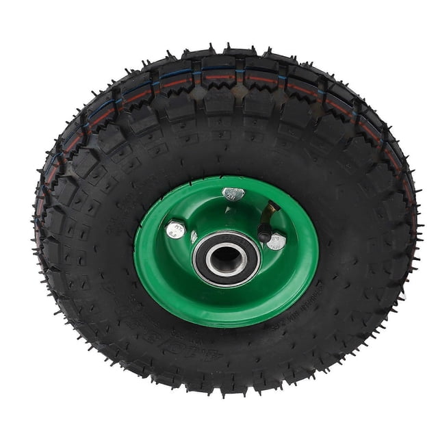 10 Inch Rubber Wheel, Replacement 4.10/3.504 Inflatable Wheel Garden for Cart Trolley Wheelbarrow 6204 Bearing 250KG Load_Perfect Gift