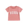 thumbnail image 1 of Kmbangi Enfants T-shirt Tops Lettre Impression Manches Courtes Col Rond Été Respirant Tops, 1 of 9