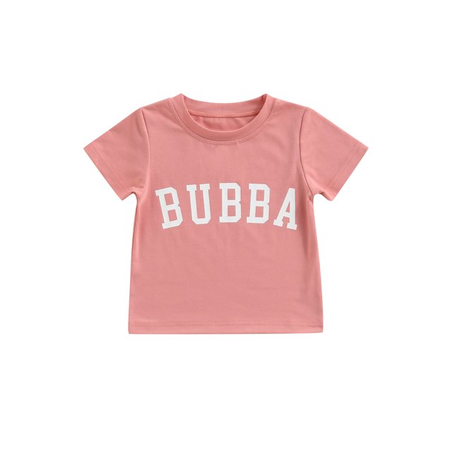 Kmbangi Enfants T-shirt Tops Lettre Impression Manches Courtes Col Rond Été Respirant Tops