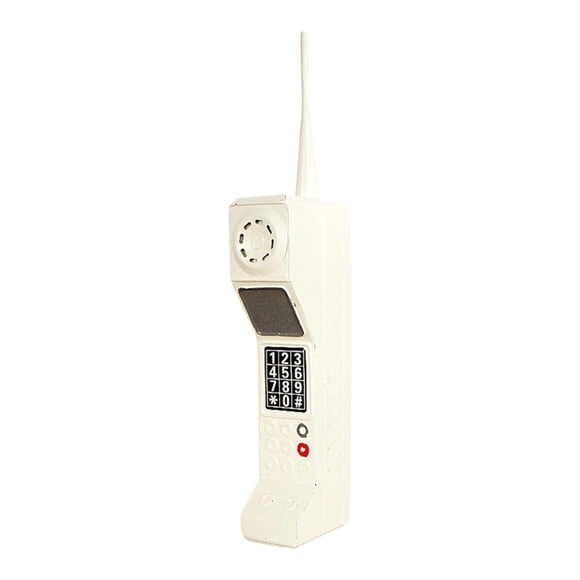 lionlar Retro Tin Mobile Telephone Model Film Shooting Accessory for Home Decoration Beige