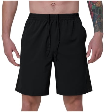 Gspmoly Shorts pour Hommes, Shorts de Sport pour Hommes Séchage Respirant Shorts de Mise en Forme Shorts de Sport Décontractés Shorts de Bain pour Hommes Aubaines Noir P