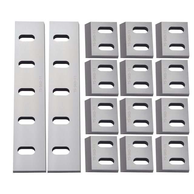 KFFKFF Shredder Blades, Alloy Steel Shredder Machine Blade Kit with 12 Rotating and 2 Fixed Blades, High-Hardness SKD-11 Blade, Compatible with Model 400 Plastic Grinder