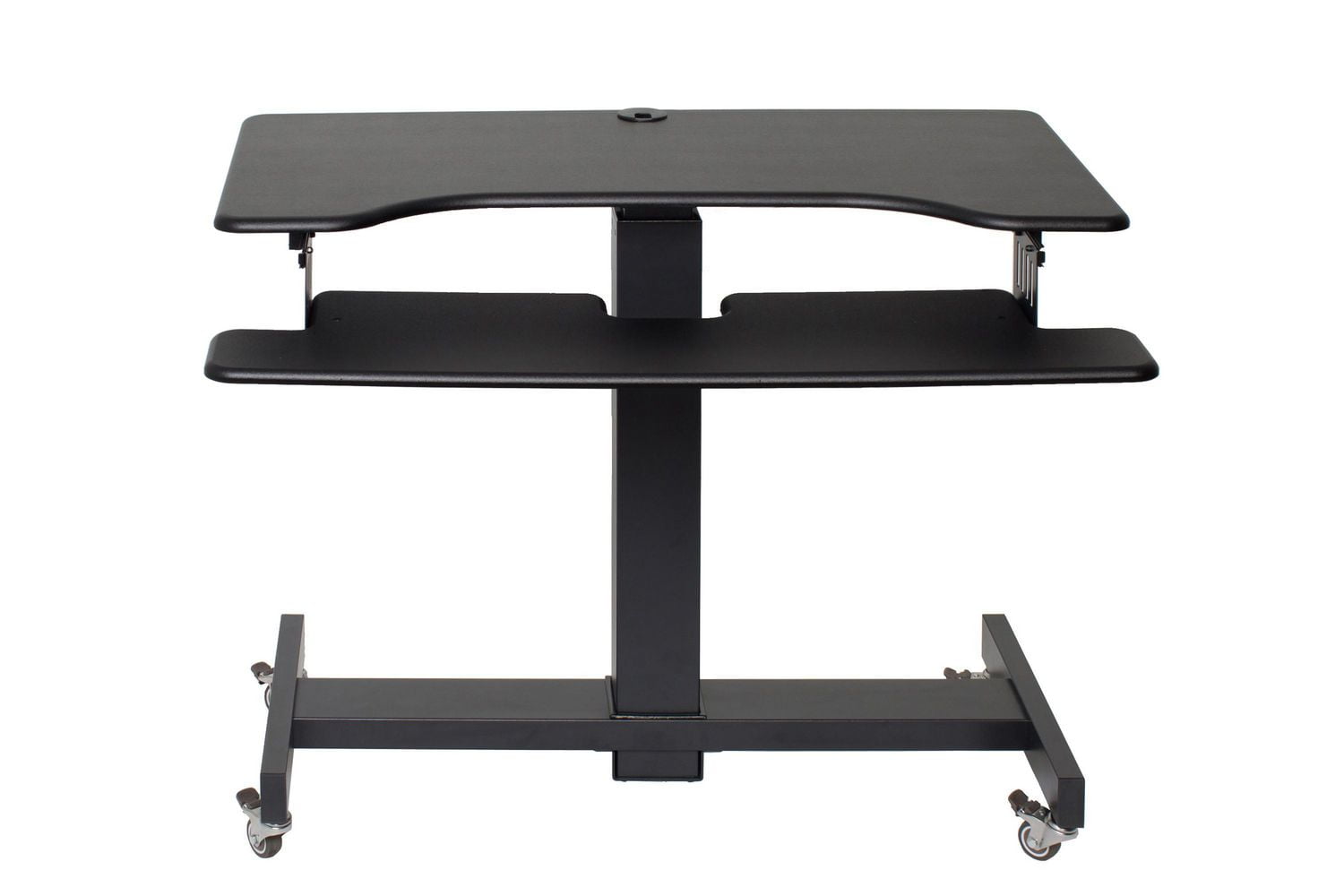 Rocelco Bureau debout mobile réglable en hauteur de 40 "- Bureau assis à domicile Bureau à domicile pour ordinateur d'école Élévateur de poste de travail pour ordinateur d'école - Plateau à clavier à