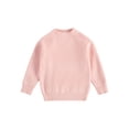 thumbnail image 3 of Kmbangi Children's Sweater+Infant's Solid Pullover Striped Pit Bar Long Sleeve Top, 3 of 8