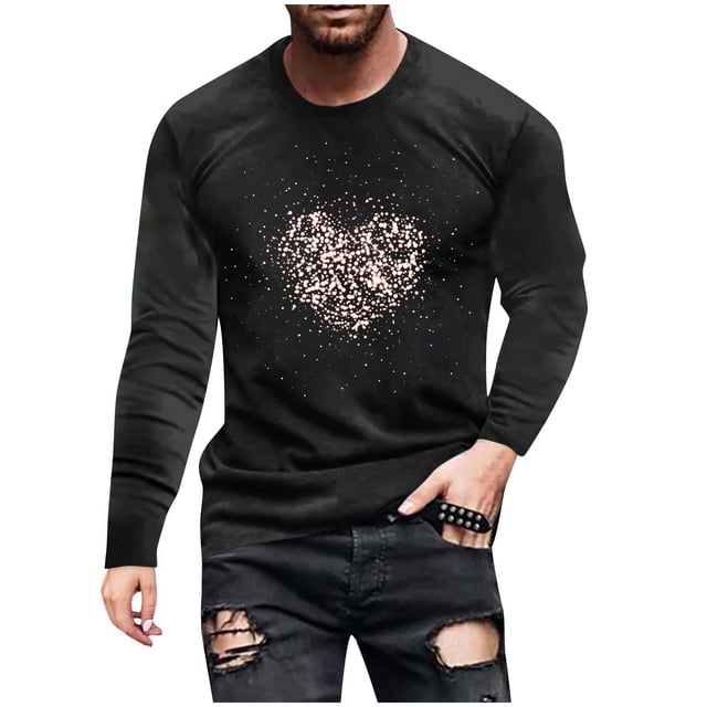 Birdeem Chandail Décontracté pour Homme à Col Rond, Manches Longues, T-Shirt Imprimé, Blouse, Hauts