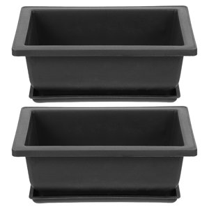 Planter en plastique Pot de fleurs pratiques Pot de jardinage de plantes utiles Pot avec bac