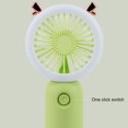 thumbnail image 3 of tredstone Compact Portable Fan With LED Night Light And Strong Wind For Travel And Shopping Cartoon Silent Fan Yellow green, 3 of 6