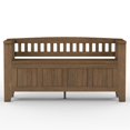 thumbnail image 3 of Simpli Home Banc d'Entrée Transitionnel en Bois Acadian 48 Pouces Brun Naturel Rustique, 3 of 12