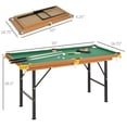 thumbnail image 3 of Soozier 55" Portable Mini Billiard Table, Foldable Pool Table, Green, 3 of 10