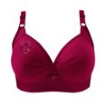 thumbnail image 4 of VEKDONE Woman's Printing Gathered Together Large Size Daily Bra Underwear No Rims Red XS, 4 of 4