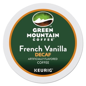 Green Mountain Coffee Decaf Vanille française, Pods K-Cup à un seul serveur, Roast léger, 96 Compte (4 Boîtes de 24 Pods)