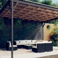 thumbnail image 1 of vidaXL 10 Piece Garden Lounge Set with Cushions Poly Rattan Black, 1 of 5