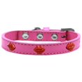 thumbnail image 1 of Rouge Paillettes Lèvres Widget Chien Collier Rose Vif Taille 20, 1 of 1