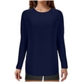 thumbnail image 1 of AherBiu Hauts à Manches Longues pour Femmes Haut de Pyjama Confortable T-Shirts Col Rond Ample Doux Vêtements de Nuit Pjs T-Shirt, 1 of 6