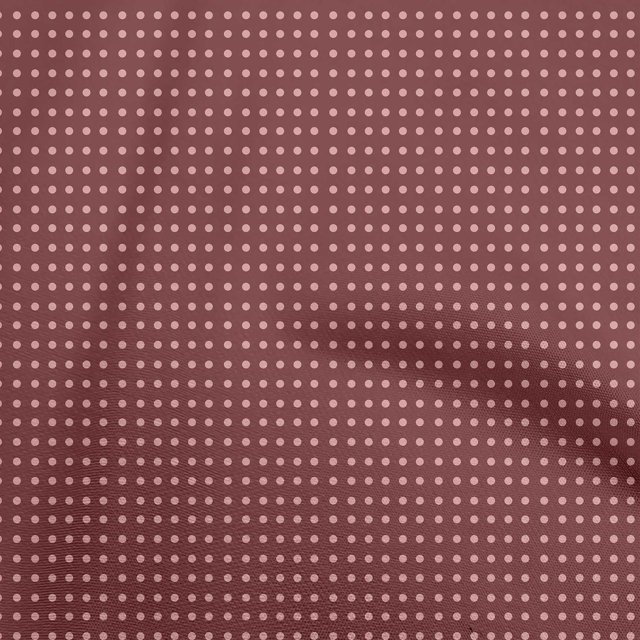 oneOone Silk Tabby Maroon Fabric Polka Craft Projects Decor Fabric Printed By The Yard 42 Inch Wide