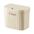 thumbnail image 3 of Lipstore Kitchen Compost Bin Trash Bin Waterproof Rubbish Container Hanging Small Trash Cream Color S, 3 of 8