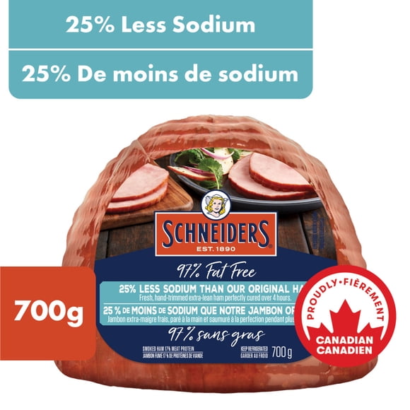 Schneiders 97% Fat Free Lower Sodium Smoked Ham, 700 g