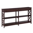 thumbnail image 1 of Convenience Concepts Oxford 60" 2 Drawer Console Table w/ Shelves, Espresso, 1 of 9