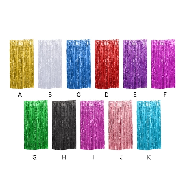 Langgg Rideau à Franges de 6,5 Pi 0 Pcs Rubans Décorations de Fête Rideau en Guirlande Toile de Fond Rose 6,5 Pi 3 Ensembles
