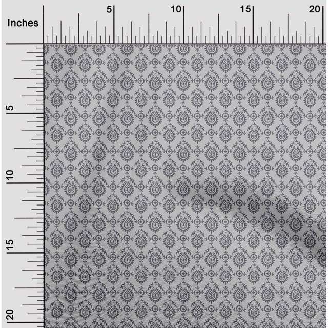 oneOone Cotton Poplin Fabric Floral Block Print Fabric By The Yard 56 Inch Wide