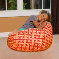 thumbnail image 5 of Posh Creations Bean Bag Chair for Kids, Teens, and Adults Includes Removable and Machine Washable Cover, 27in - Medium, Pattern Scrolls Red and Yellow, 5 of 5
