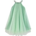 thumbnail image 2 of Robe Fille Fleur Robe Dos Nu Perle Fête Mariage Anniversaire 4 Ans, 2 of 5