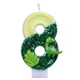 thumbnail image 1 of Fashion Creative Green Cartoon Number Candle, 3D Shaped Birthday Party Wax Candle, Decorative Age Digit Taper for Cake Celebration, 1 of 5