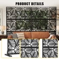 thumbnail image 4 of Edtara Outdoor Privacy Screen, Laser Cut Metal Divider Panel with Tropical Leaf Design, Freestanding and Weatherproof for Patio, Deck, Backyard, or Balcony, 4 of 8
