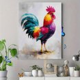 thumbnail image 4 of Colorful Rooster Oil Painting Canvas Wall Art 15.75x11.81 Inches, 4 of 8