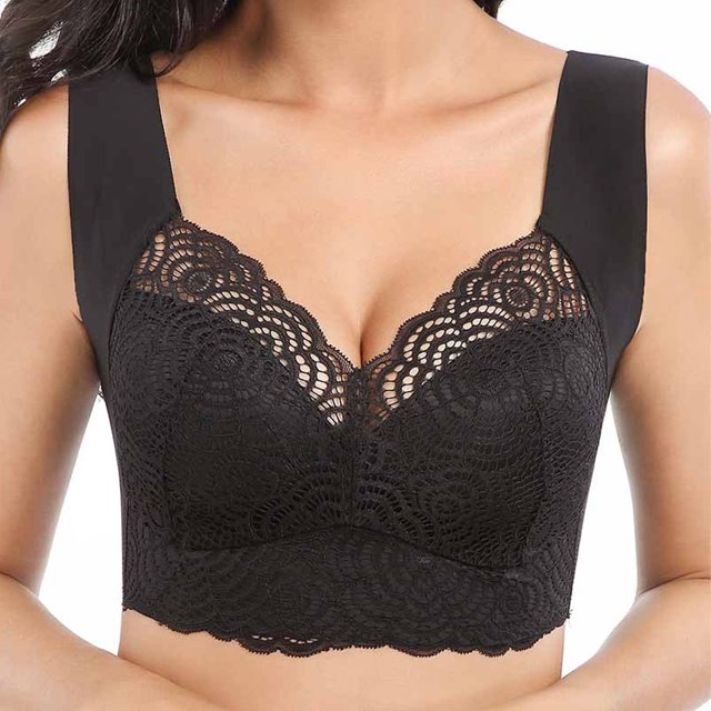 mmirethe Ribless Bra Lace Offers Skin-Friendly And Breathable Comfort For Women Widened Shoulder Strap Is Stable And Does Not 5XL 5Set