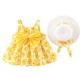 thumbnail image 1 of Robe Bébé Robe Tutu pour Bébé Fille Robe d'Été Sans Manches pour Bébé Fille avec Chapeaux Ensemble 2 Pcs Robe pour Fête du Thé Tout-Petit 8-90, 1 of 6