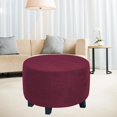 thumbnail image 4 of GUOOL Housses Rondes pour Pouf Housses pour Pouf en Spandex Amovibles Housses de Protection pour Repose-Pieds Rouge, 4 of 8