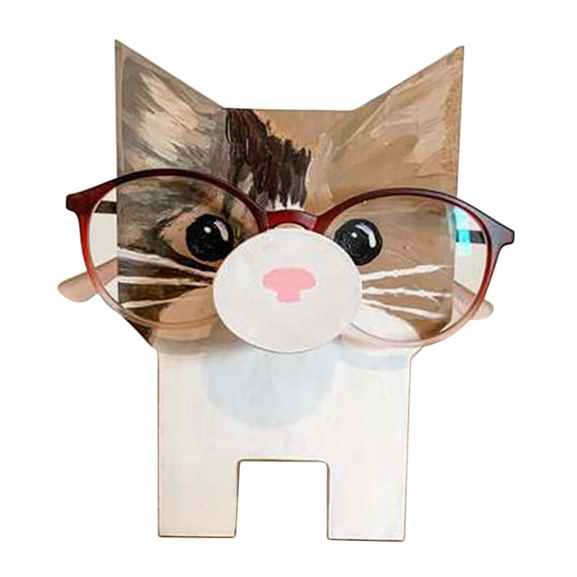 Cute Animal Glasses Frame Home Decoration Desktop Glasses Frame Kitchen Must Haves 2022 Large Dish Racks for Kitchen Counter Collapsible Dish Rack Large Size Hot Pan Holder for Counter Foldable Small