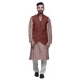 thumbnail image 1 of Atasi Cotton Mens Kurta Pajama With Jacket Indian Mandarin Ethnic Wear Set, 1 of 5