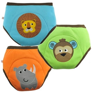 ZOOCCHINI Garçons, filles 3 Ensemble de pantalons d'entraînement en coton biologique - Sous-vêtements pour la formation des toilettes