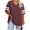 3-Brun, variante sur Offres Quotidiennes Sriper T-Shirts pour Femmes en Coton Coupe Ample T-Shirts Graphiques Oversize Grande Taille3X Tuniques d'Été en Coton Hauts Coupe Ample Blouses d'Été Habillées Chemises à Manches Courtes Habillées Liquidation