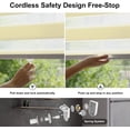 thumbnail image 4 of LUCKUP Cordless Zebra Blinds Roller shades for window Day and Night Blind Dual Layer Light Filtering Shade Light Control Room Darkening Horizontal Window Treatment 25" W X 72" H, Beige, 4 of 7