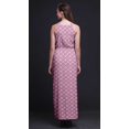 thumbnail image 2 of Bimba Geometric Women Printed Crew Neck Side Slits Halter Dress Long Evening Gown-Medium, 2 of 6