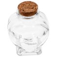 thumbnail image 3 of Bouteille à Souhaits Bouteille en Verre Transparent Cadeaux de Mariage Pot en Forme de Cœur Pot en Verre avec Liège, 3 of 8