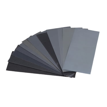 Papier de Sable, Résine de Papier de Sable Durable Imperméable 120 à 3000 Gravillons pour Ponçage pour Polissage 14 Pcs/ensemble