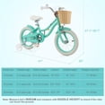thumbnail image 3 of Prorider 14" Kid's Bike with Training Wheels Adjustable Handlebar Seat Handbrake Green, 3 of 9