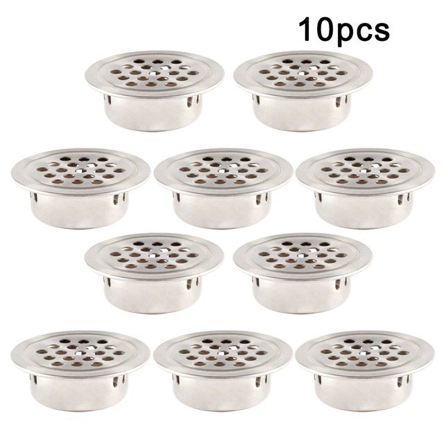 MYG 10X Cache-Grille Rond en Métal pour Armoire et Placard Ventilation Maison