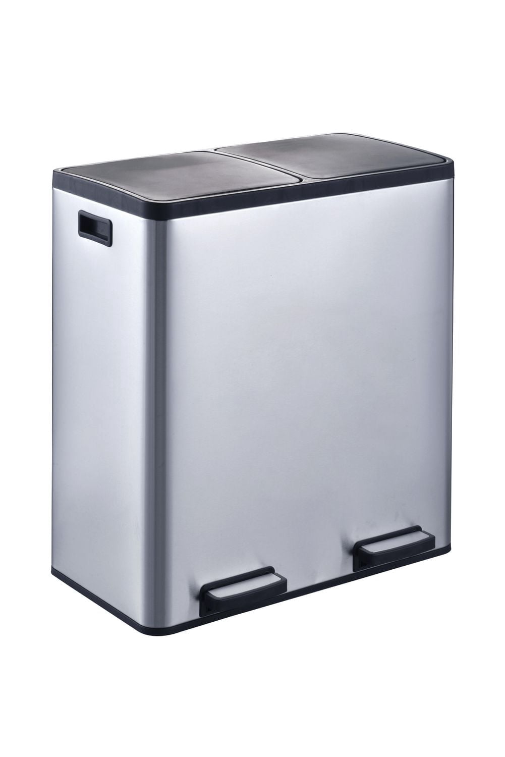 Step N’ Sort 70L Dual Trash & Recycling Bin – Extra Large 2 Compartment Kitchen Garbage Can (2 x 35L), Hands-Free Step Pedal, Soft-Close Lid, Removable Inner Bins