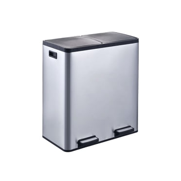 Step N’ Sort 70L Dual Trash & Recycling Bin – Extra Large 2 Compartment Kitchen Garbage Can (2 x 35L), Hands-Free Step Pedal, Soft-Close Lid, Removable Inner Bins