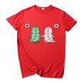 thumbnail image 1 of T-shirt pour Femmes T-shirt Mode T-shirt Décontracté Imprimé Dinosaure Ample à Manches Courtes, 1 of 3