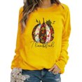 thumbnail image 1 of Innerwin L'action de Grâce Tops Citrouille Impression Femmes T-Shirt Parti Cou Ample Tee Jaune XS, 1 of 2