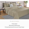 thumbnail image 3 of Softest Cotton Sheets Double Sheet Set Pc Set Thread Count Sateen Bedding Deep Pocket Sheets Cooling Sheets Double Size Sheets Breathable Bed Set (), 3 of 9