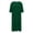 Army Green, variant on Women Robes Zipper Front 3/4 Sleeve Long Housecoat with Pockets Lightweight Loungewear Bathrobe Ladies Summer Pajamas L
