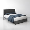 thumbnail image 3 of Homy Casa Queen Size Bed Frame with Upholstered Headboard and Adjustable Tray Table, 3 of 12